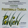 II miejsce dla zespołu tanecznego PARADOX 